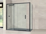 Paroi de douche coulissante, L. 95 à 180 cm, Hauteur 195 cm, STOCK DISPONIBLE, verre de sécurité et traité anti-calcaire, finition argent brillant. livraison offerte et rapide.